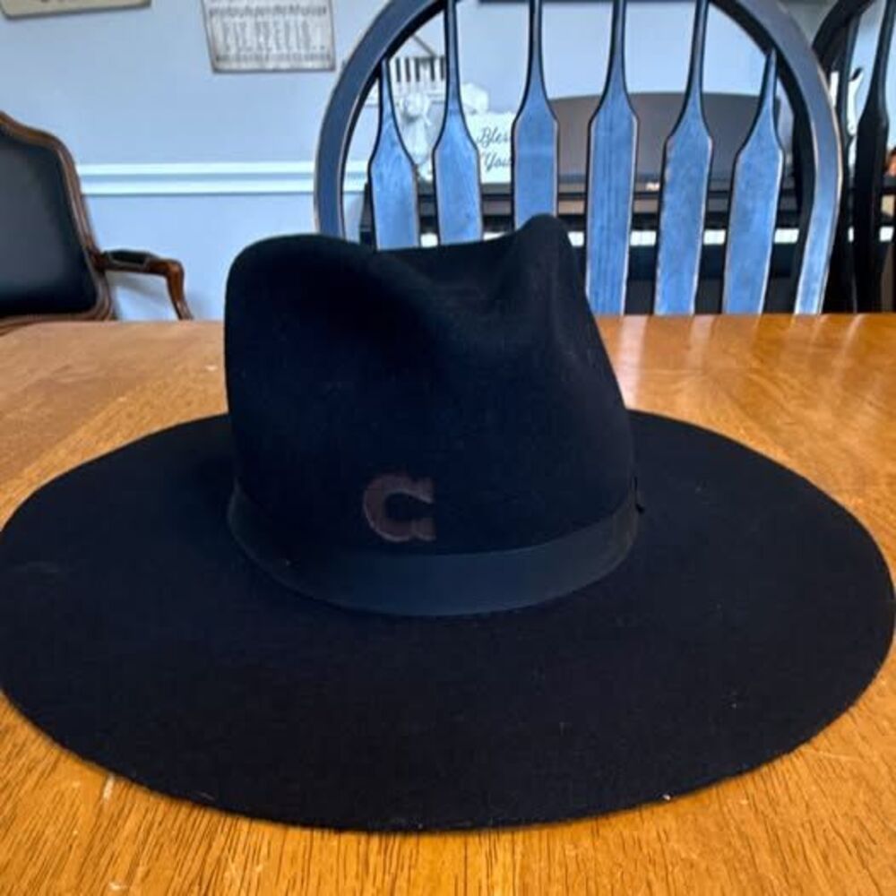 Charlie 1 Horse Highway Black Wool Wide Brim Western Hat Women’s M Cowgirl